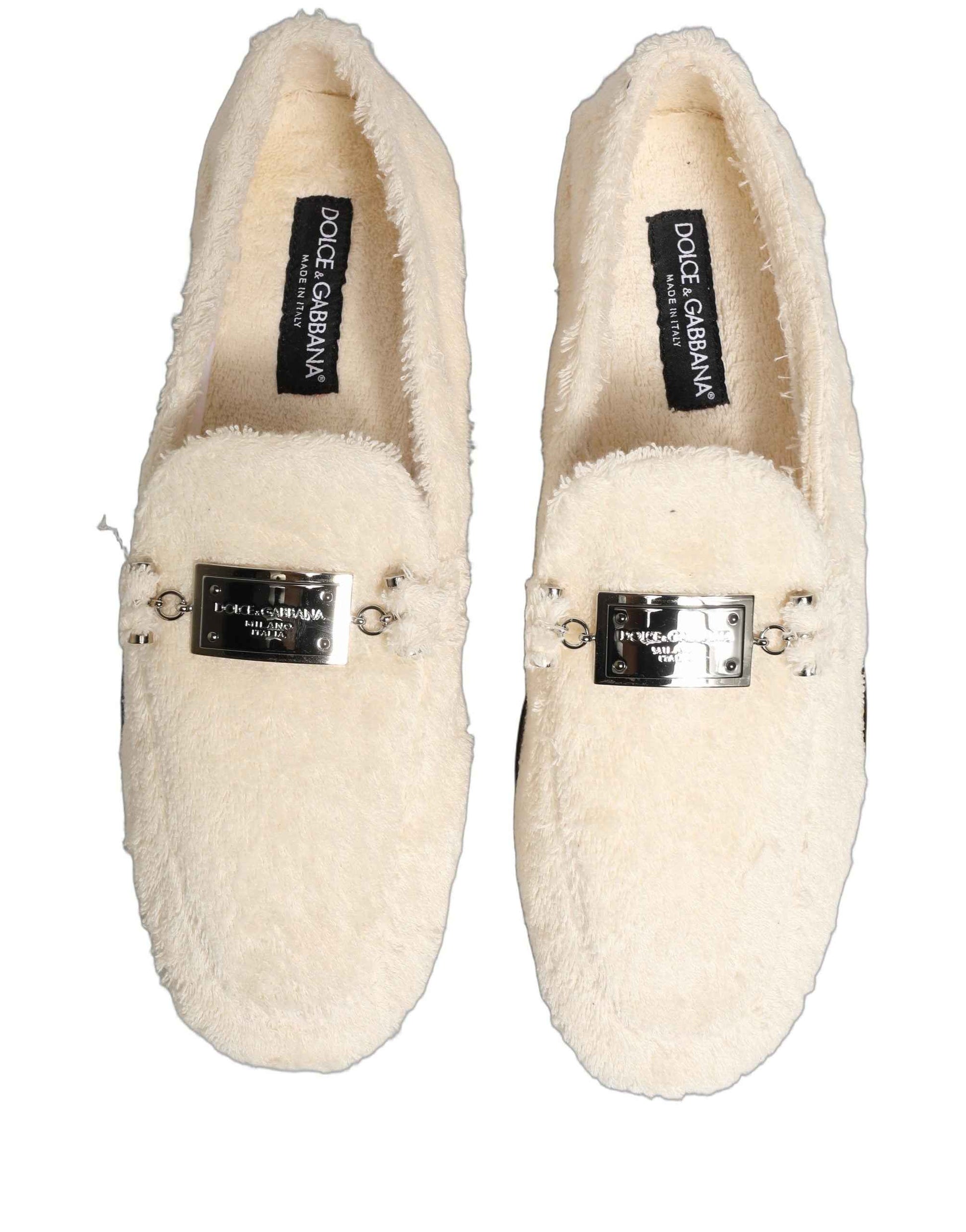 White Fur Shearling Men Dress Loafers Shoes