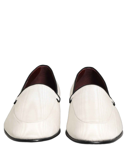 White Velvet Slip On Men Flats Loafers Shoes