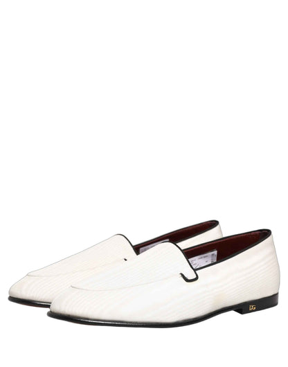 White Velvet Slip On Men Flats Loafers Shoes