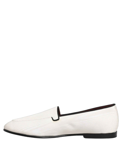 White Velvet Slip On Men Flats Loafers Shoes