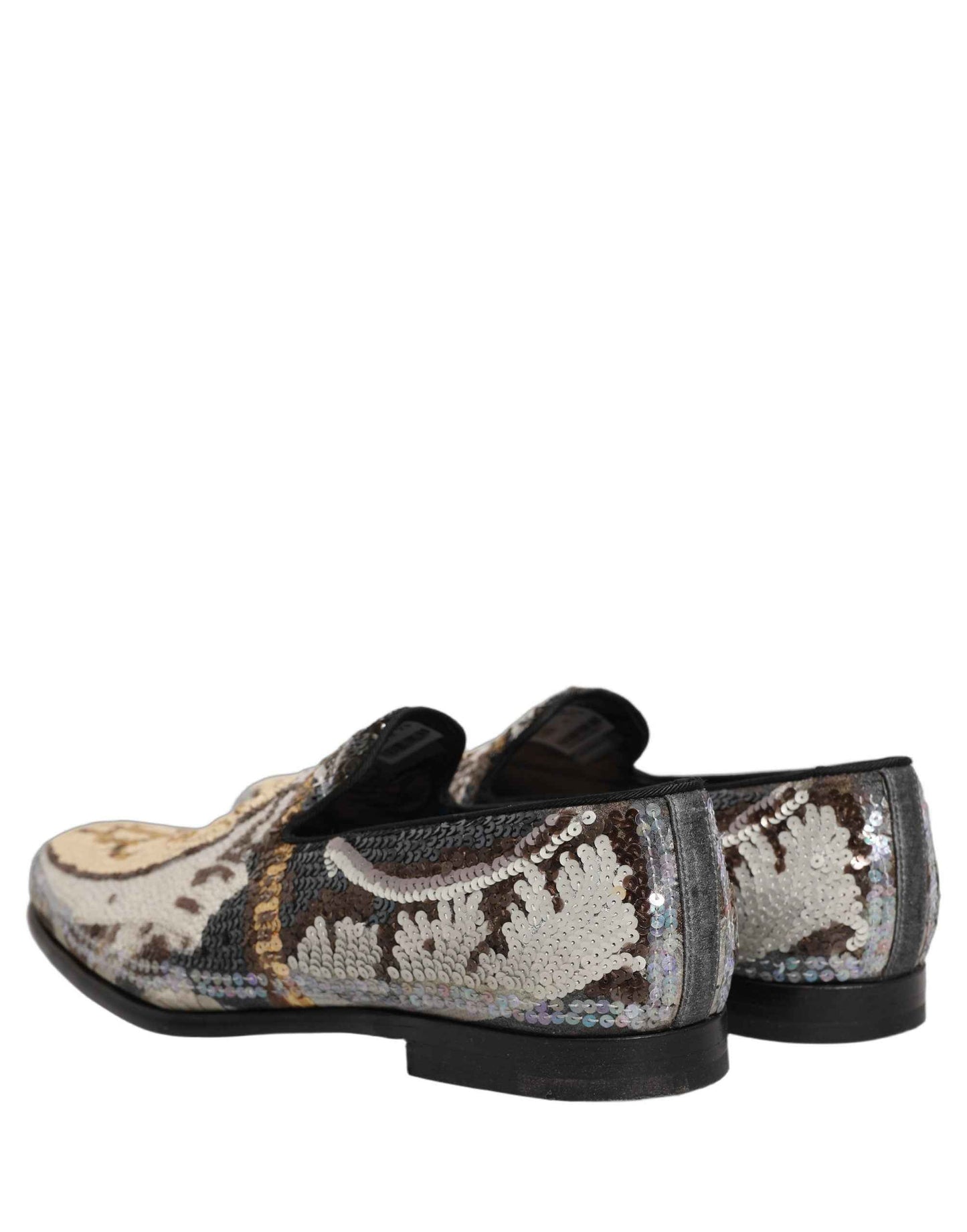 Multicolor Embroidered Sequin Loafers Shoes