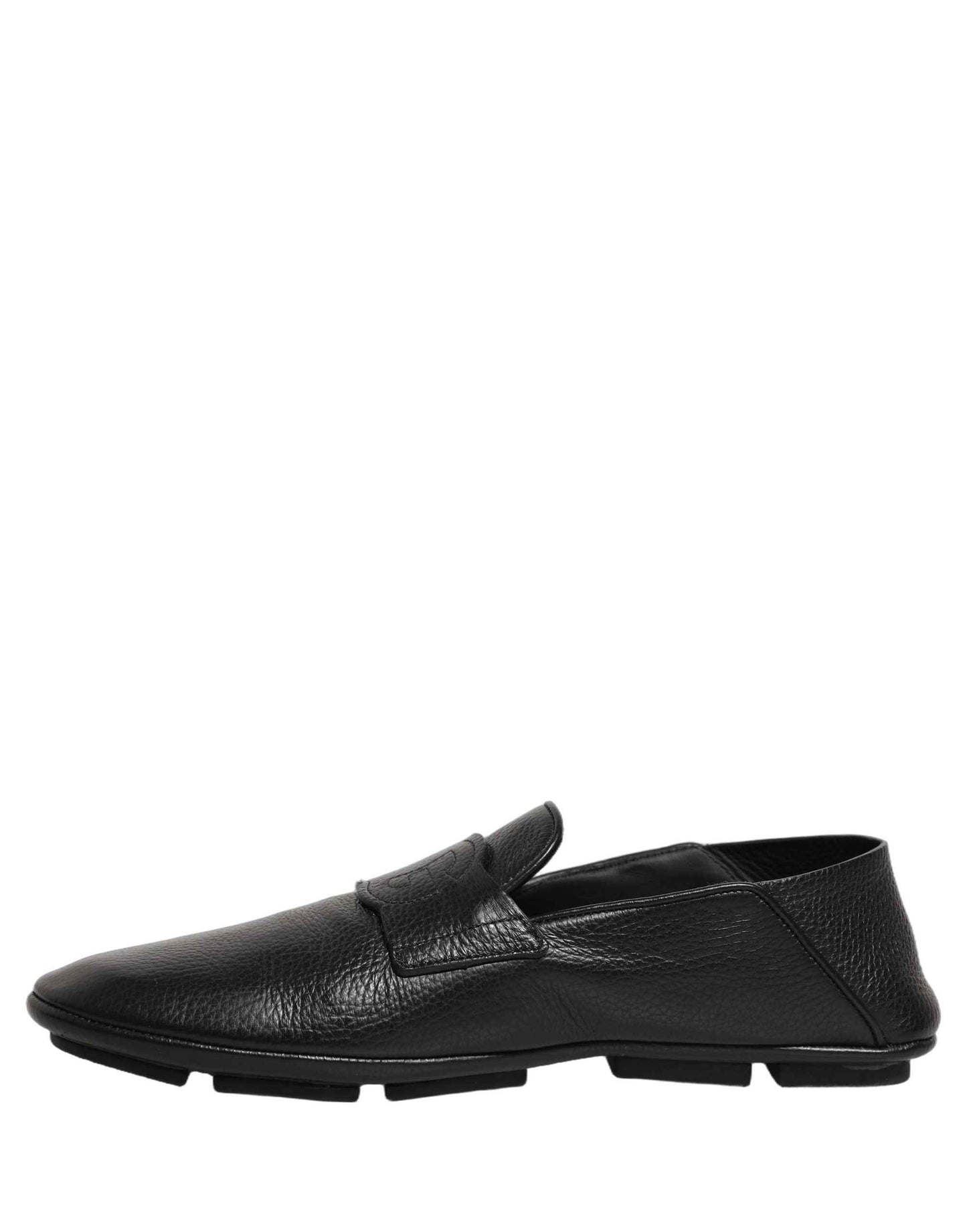 Black Deerskin Leather Driver Loafers Shoes