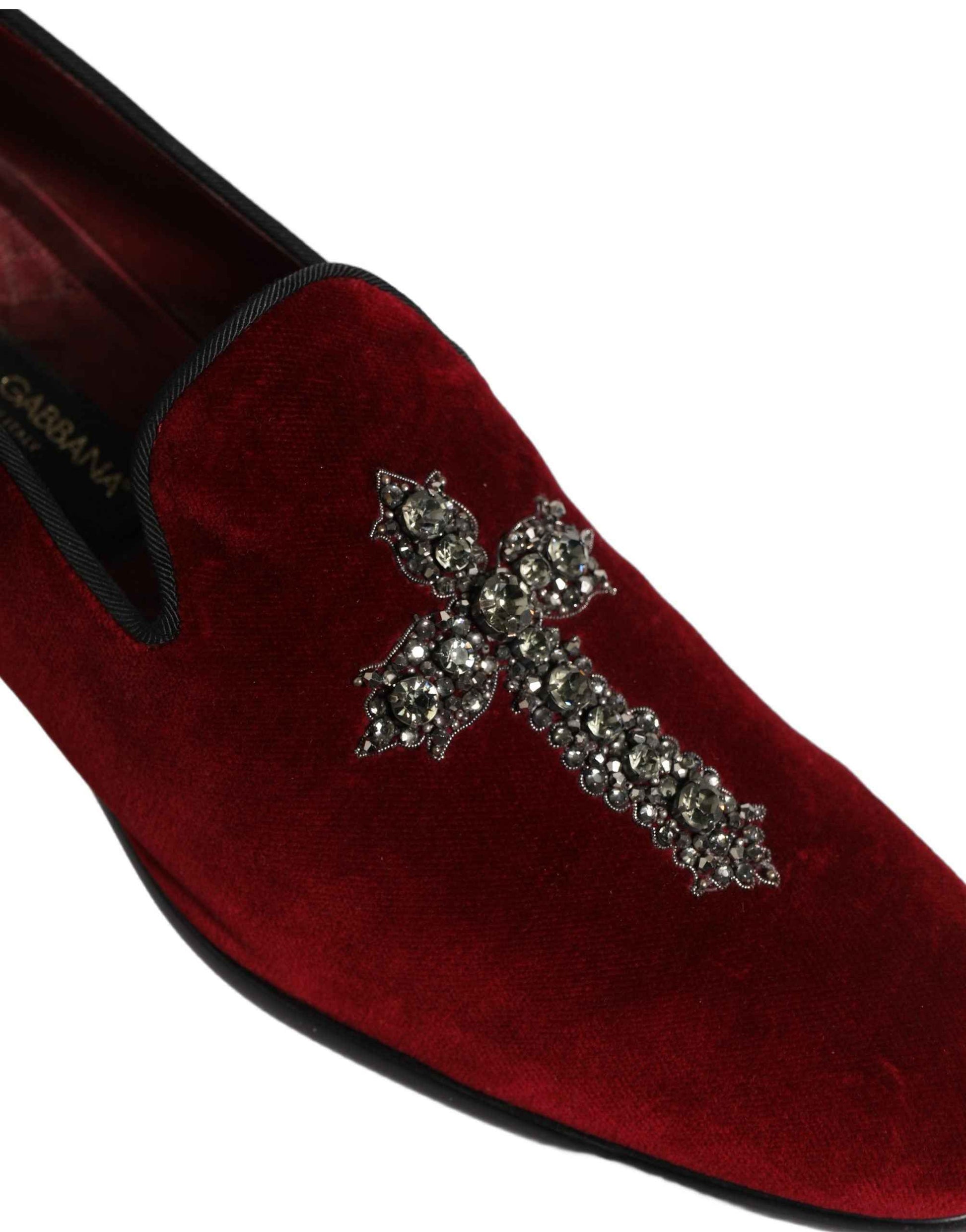 Maroon Suede Cross Slip On Dress Loafers Shoes