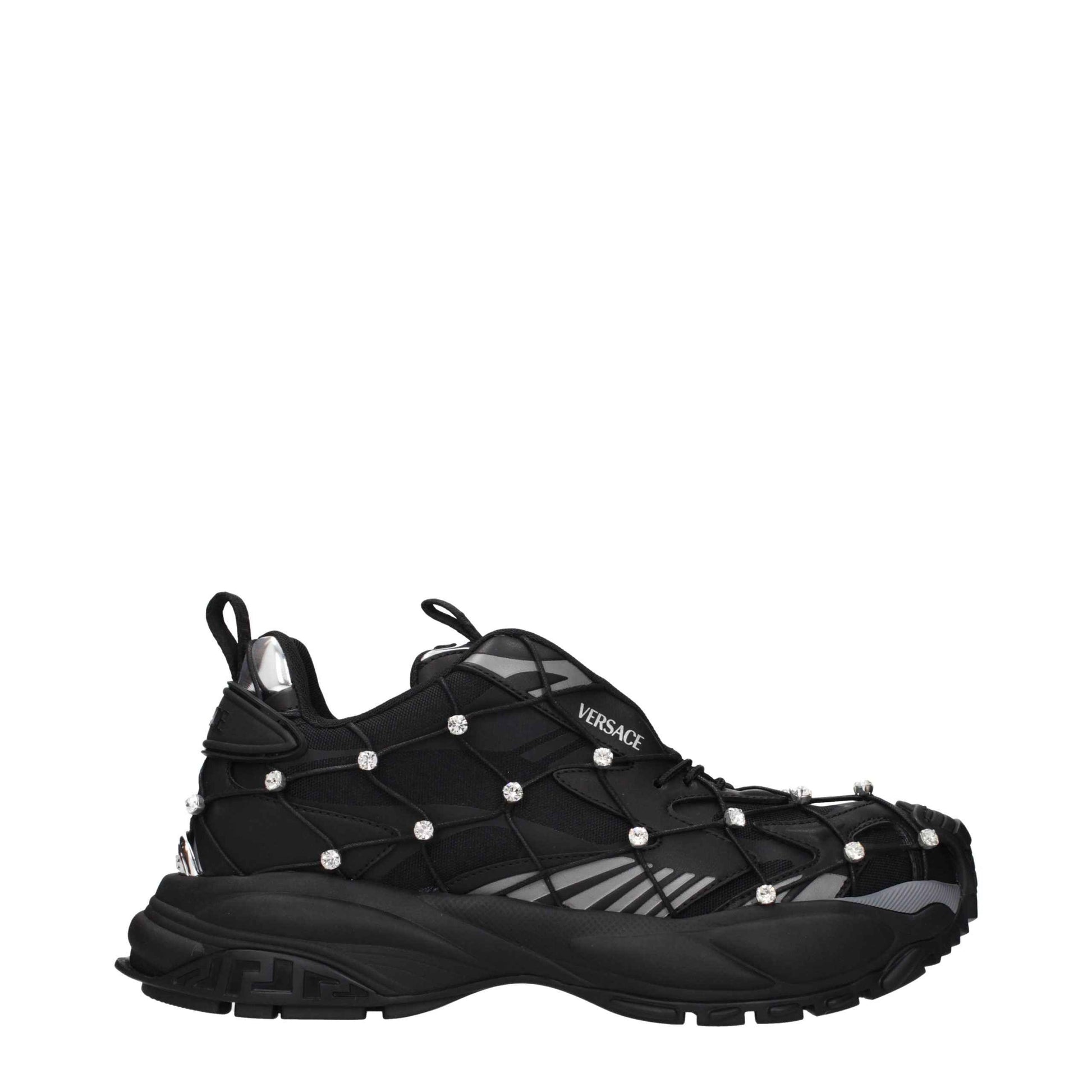 Black Fabric Sneakers