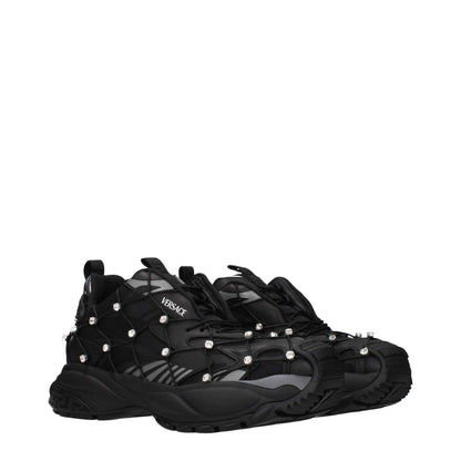 Black Fabric Sneakers