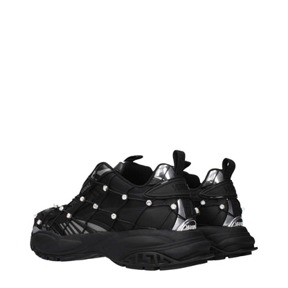 Black Fabric Sneakers