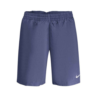Blue Polyester Men's Swim Boxer