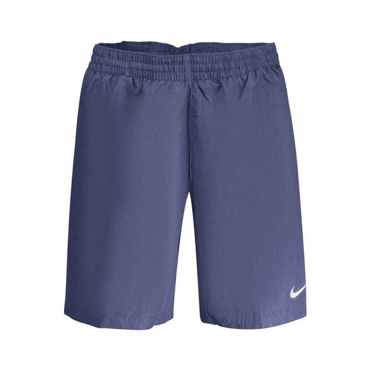 Blue Polyester Men's Swim Boxer
