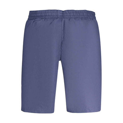 Blue Polyester Men's Swim Boxer