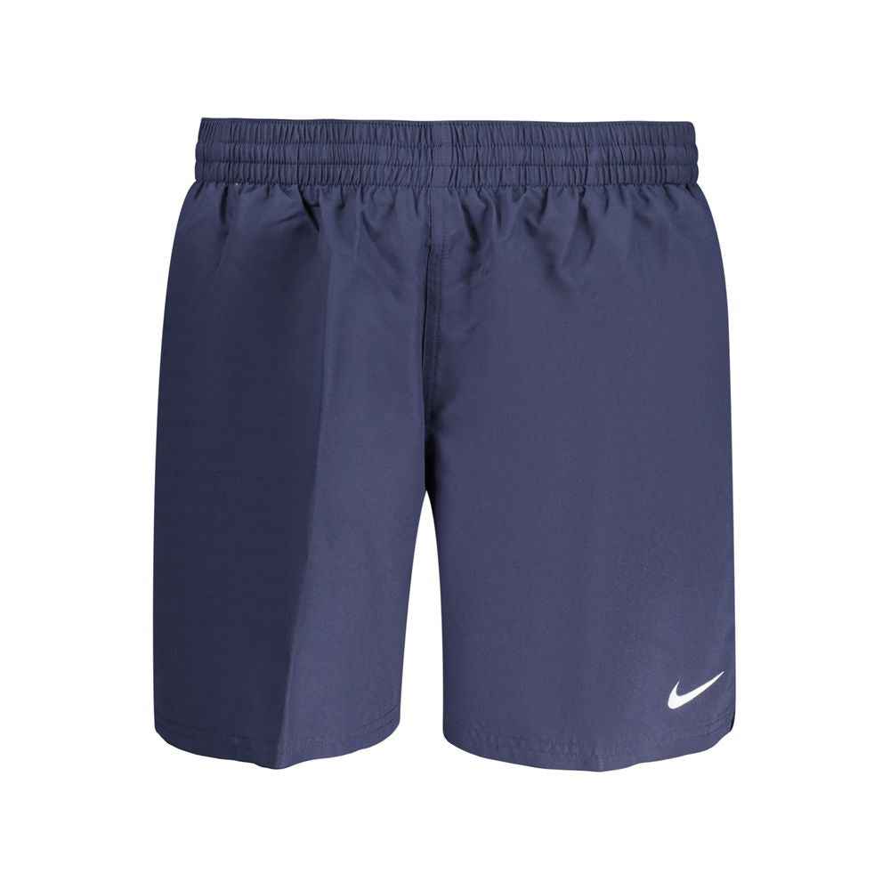 Blue Polyester Men's Swimwear