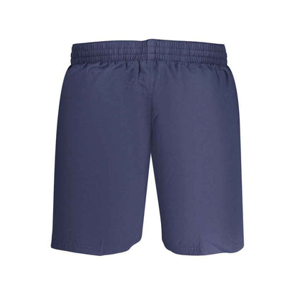 Blue Polyester Men's Swimwear