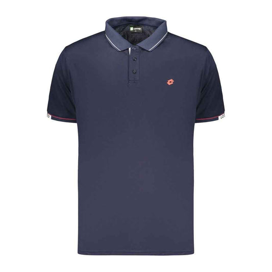 Blue Polyester Men's Polo Shirt