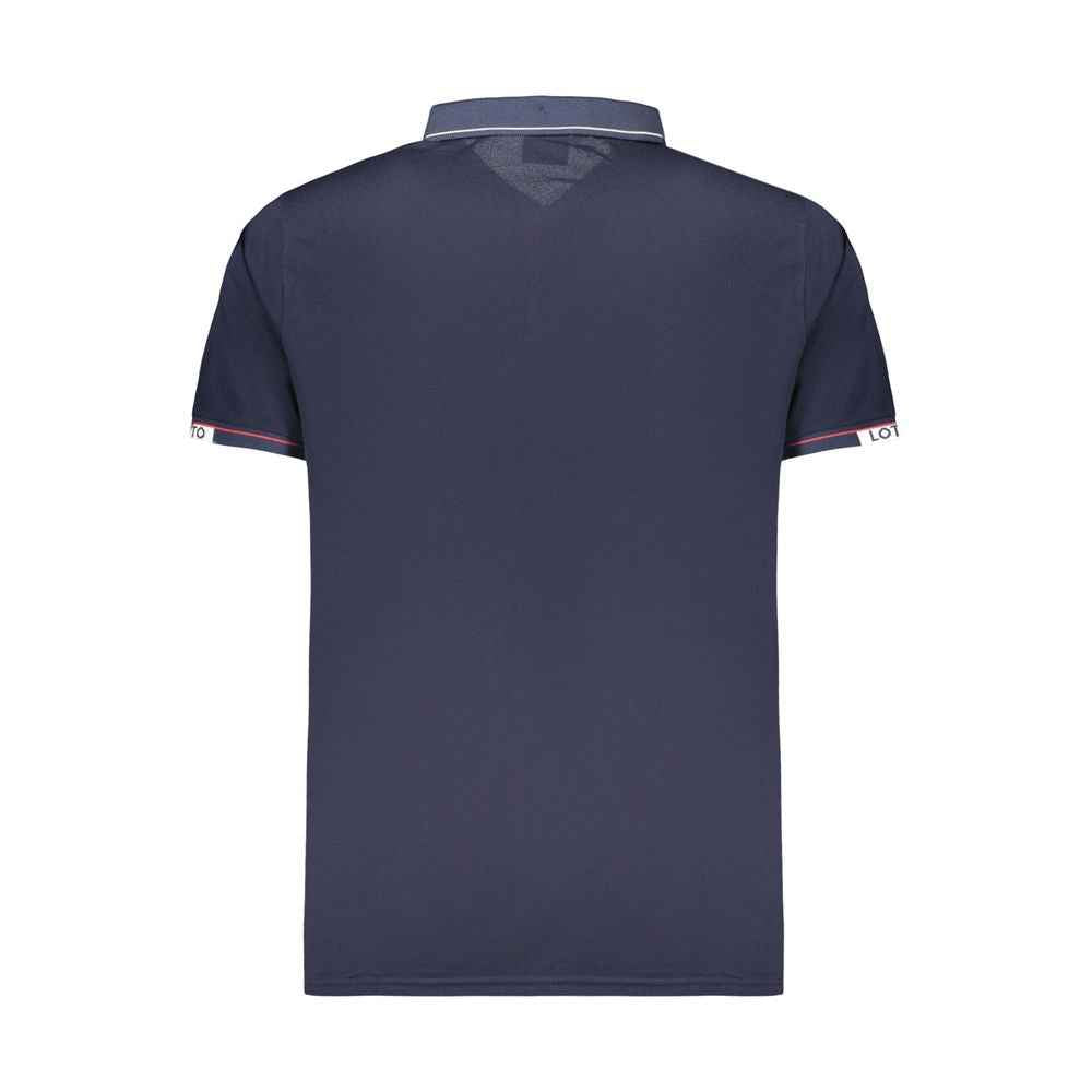 Blue Polyester Men's Polo Shirt