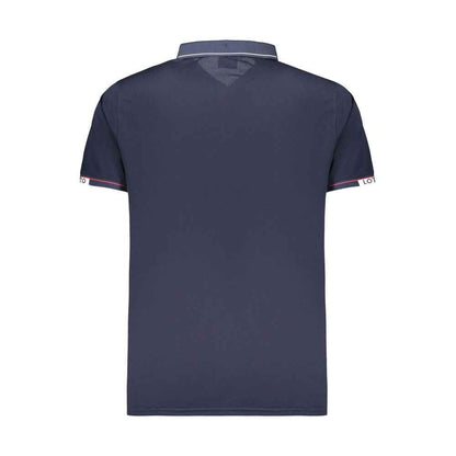 Blue Polyester Men's Polo Shirt