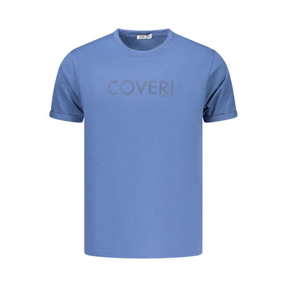 Blue Cotton Men's T-Shirt
