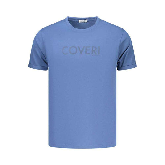 Blue Cotton Men's T-Shirt