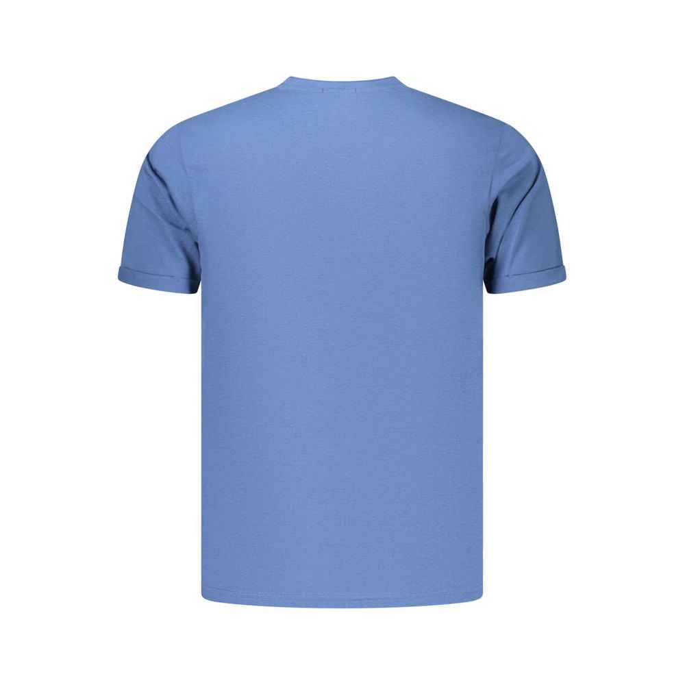 Blue Cotton Men's T-Shirt