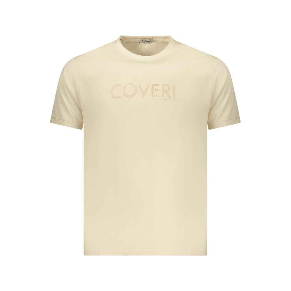 Beige Cotton Mens T-Shirt