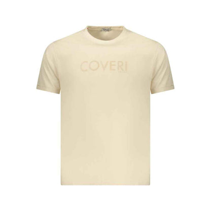 Beige Cotton Mens T-Shirt