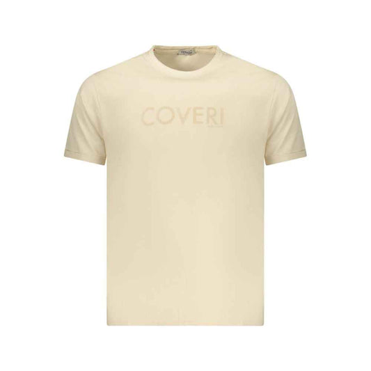 Beige Cotton Mens T-Shirt