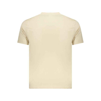 Beige Cotton Mens T-Shirt