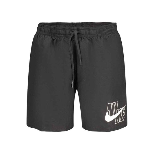 Black Polyester Men's Swimwear