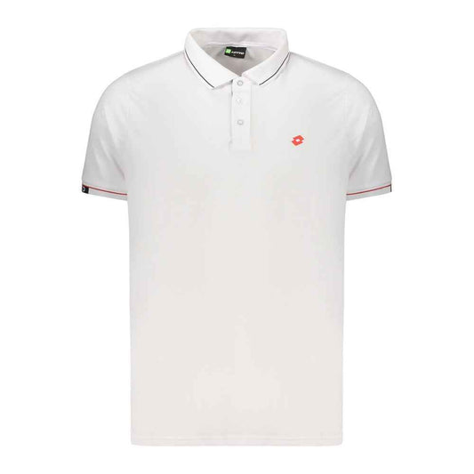 White Polyester Men's Polo Shirt