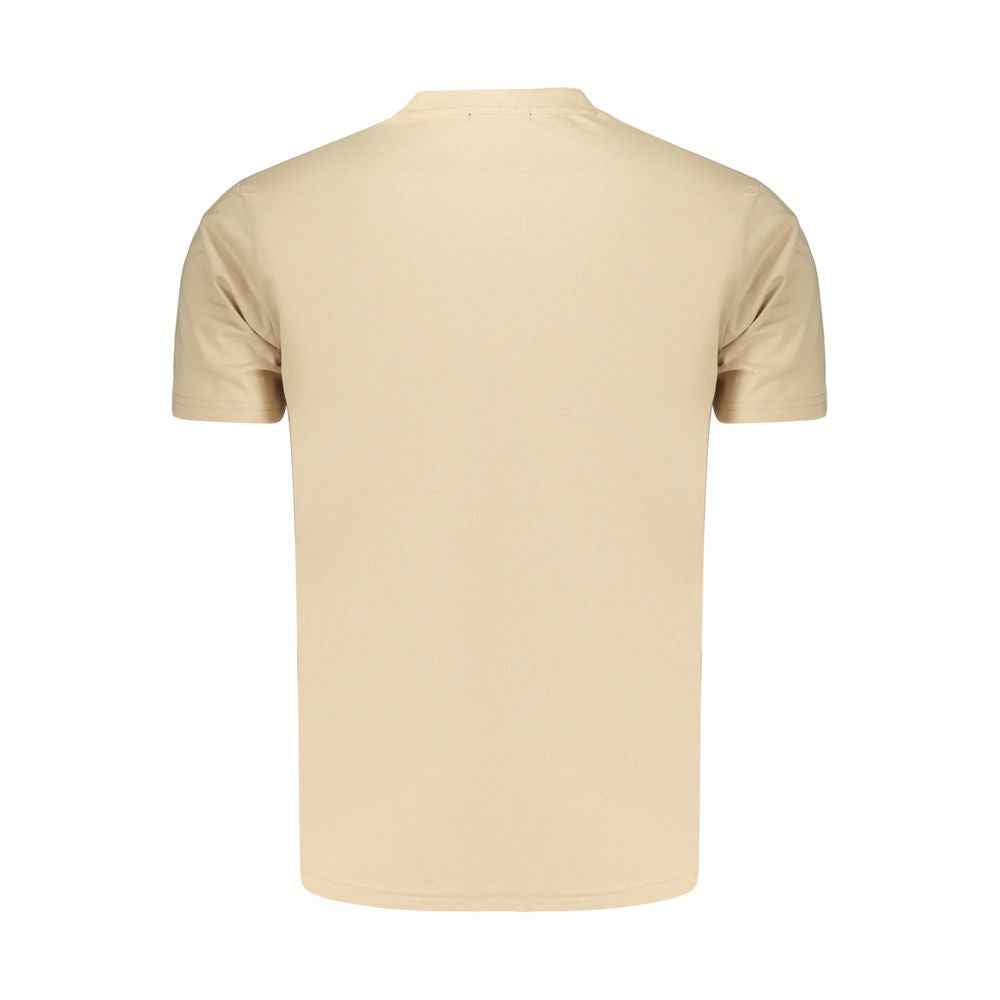 Beige Cotton Men's T-Shirt