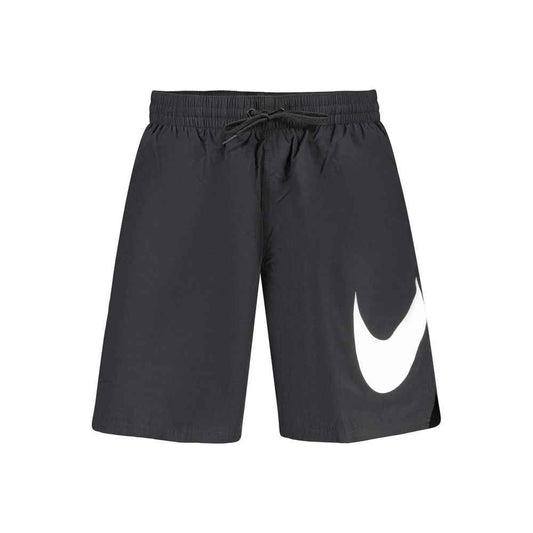 Black Polyester Mens Swimwear Shorts