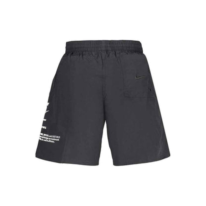 Black Polyester Mens Swimwear Shorts