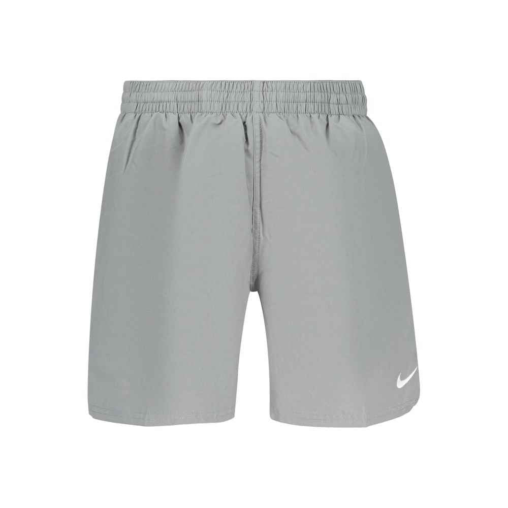 Gray Polyester Men's Swimwear
