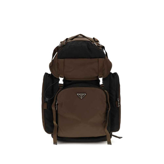 Brown Recycled Polyamide Backpack