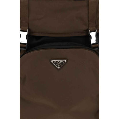 Brown Recycled Polyamide Backpack
