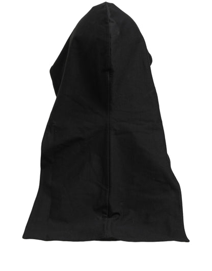 Men Black Cotton Whole Head Fisherman Capello Hat
