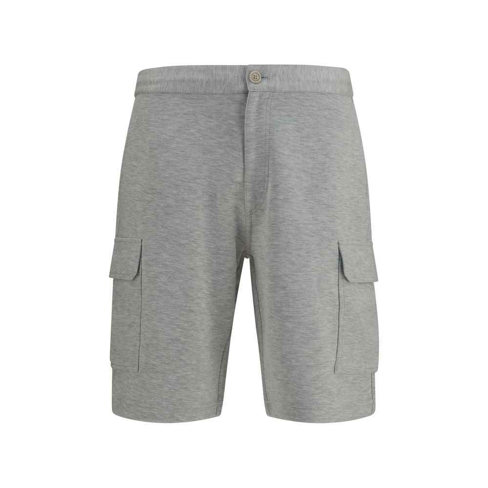 Gray Cotton Bermuda Shorts