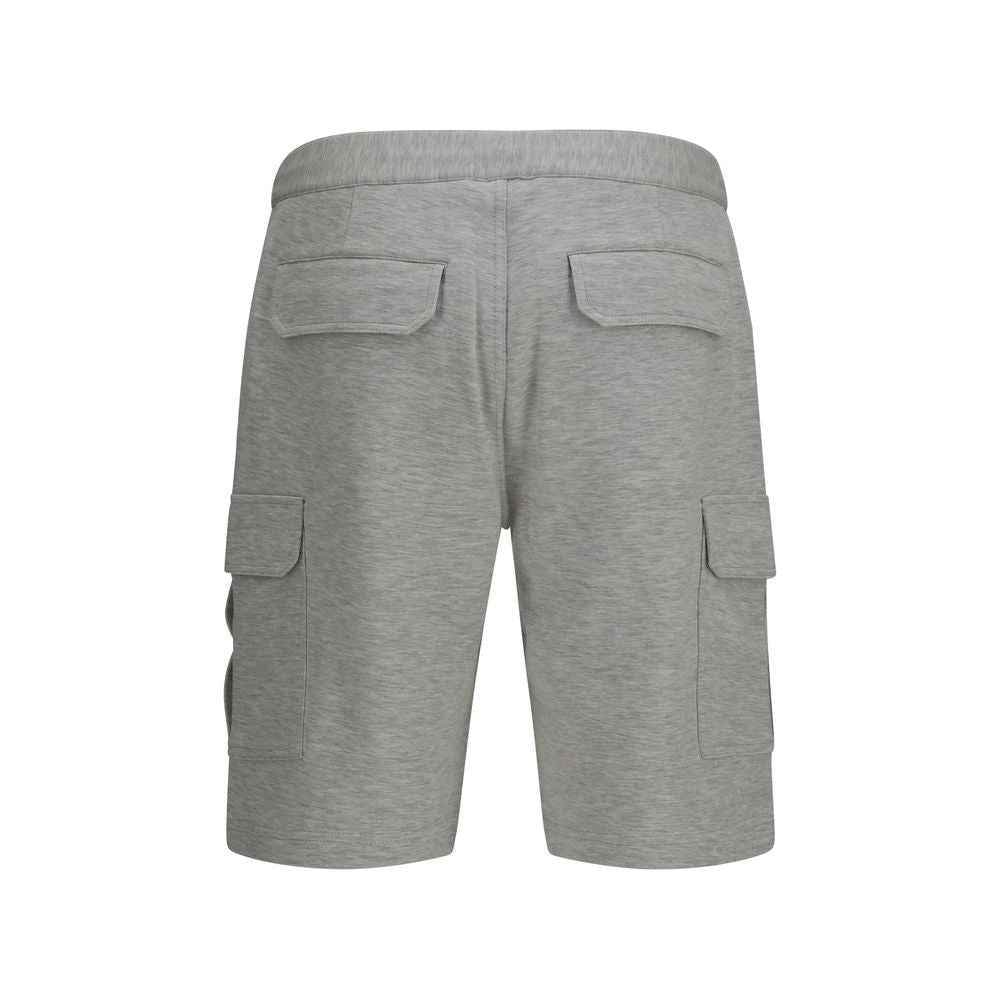 Gray Cotton Bermuda Shorts