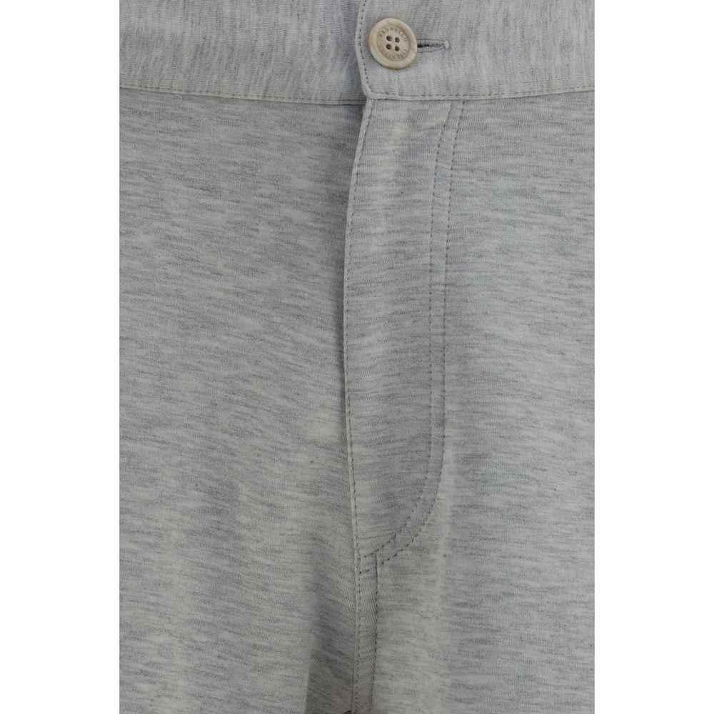 Gray Cotton Bermuda Shorts