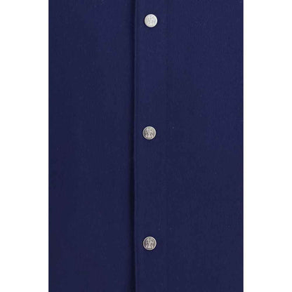Blue Cashmere Full-Length Jacket