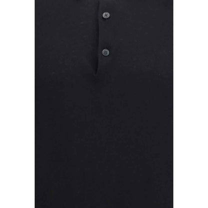 Black Cotton Polo Shirt