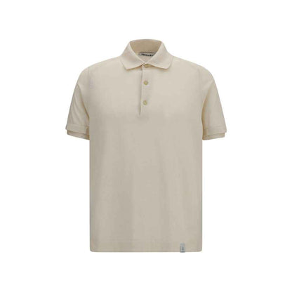 Beige Cotton Polo Shirt
