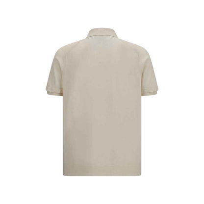 Beige Cotton Polo Shirt