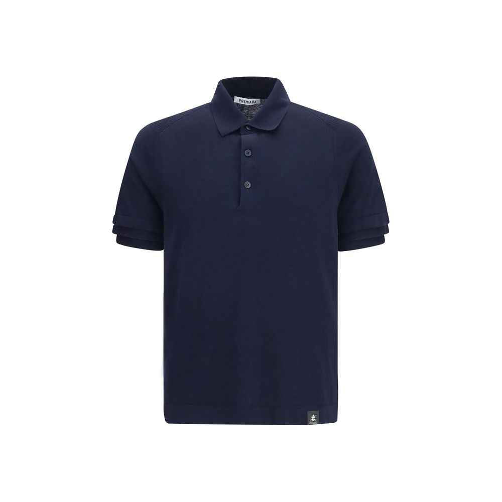 Blue Cotton Polo Shirt