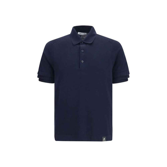 Blue Cotton Polo Shirt