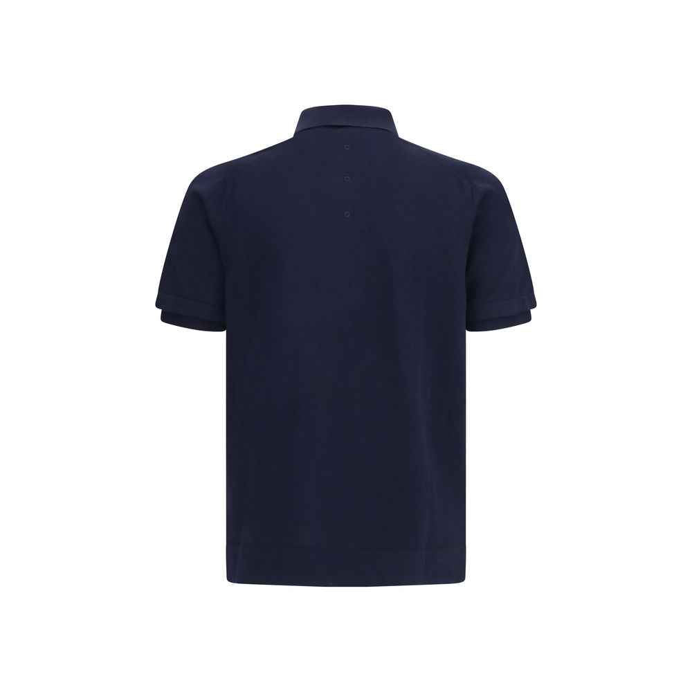 Blue Cotton Polo Shirt