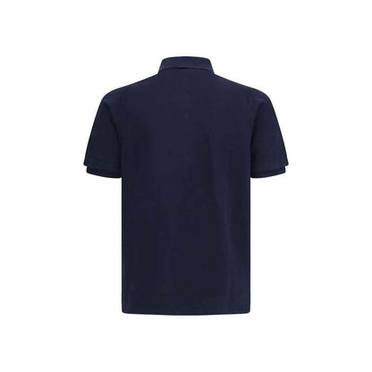 Blue Cotton Polo Shirt