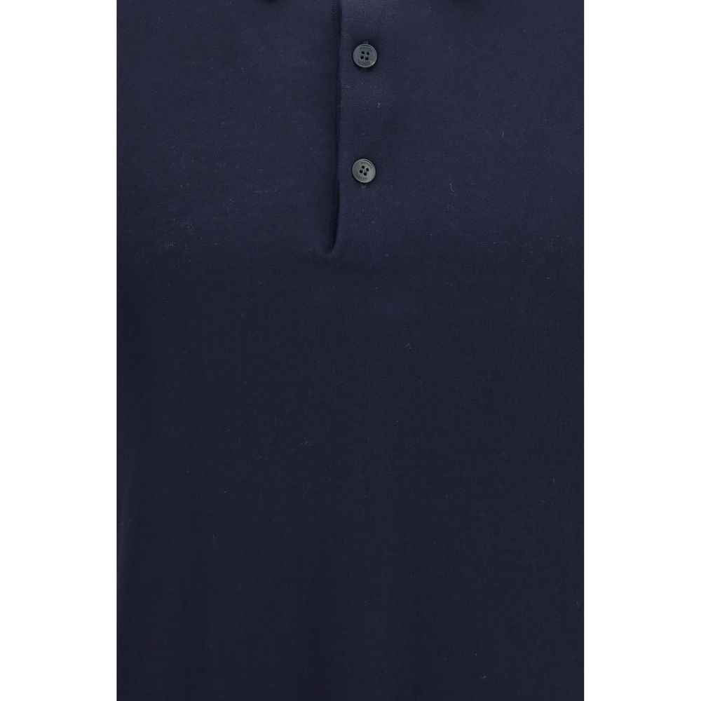 Blue Cotton Polo Shirt