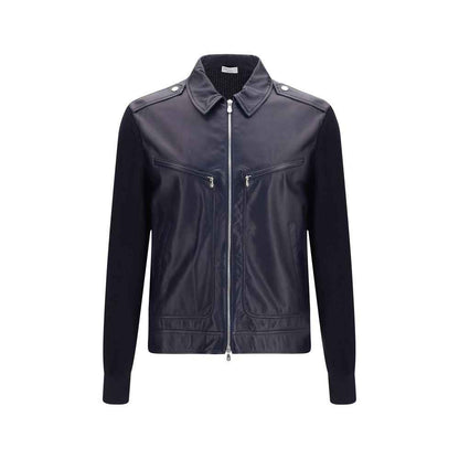 Blue Calf Leather Bos Taurus Leather Jacket