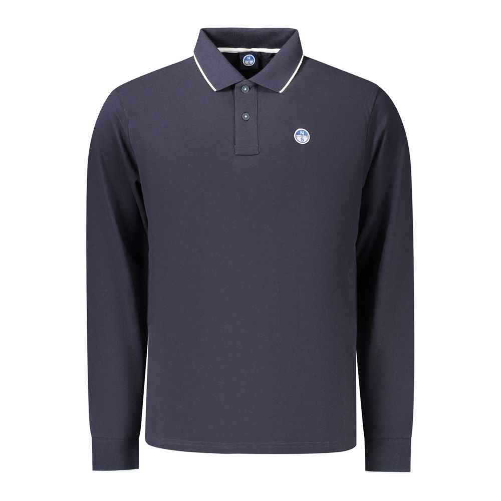 Blue Cotton Men's Polo