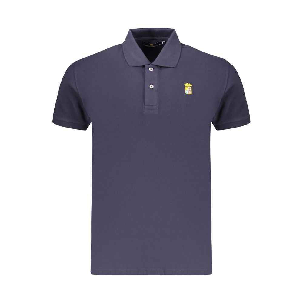 Blue Cotton Men's Polo Shirt
