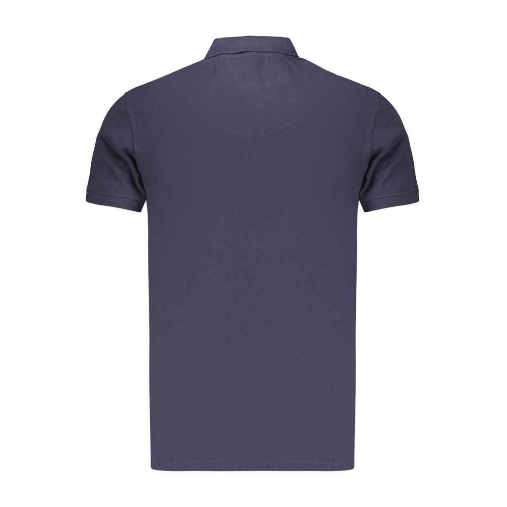 Blue Cotton Men's Polo Shirt